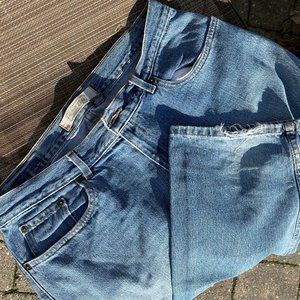 men blue 100%cotton jean pant 36x32